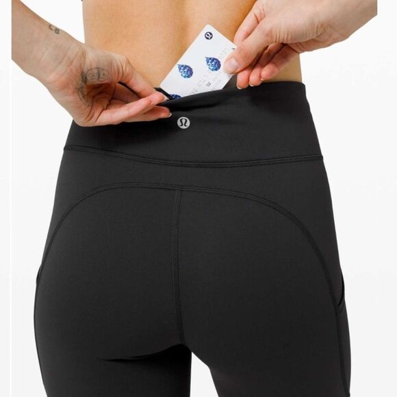 EUC Lululemon Pace Rival High-Rise Crop 22" Black sz 6 - Picture 4 of 8